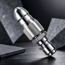 Stainless Steel Sewer Jetter Nozzle 1/4'' Pressure Washer Drain Cleaner Tool UK