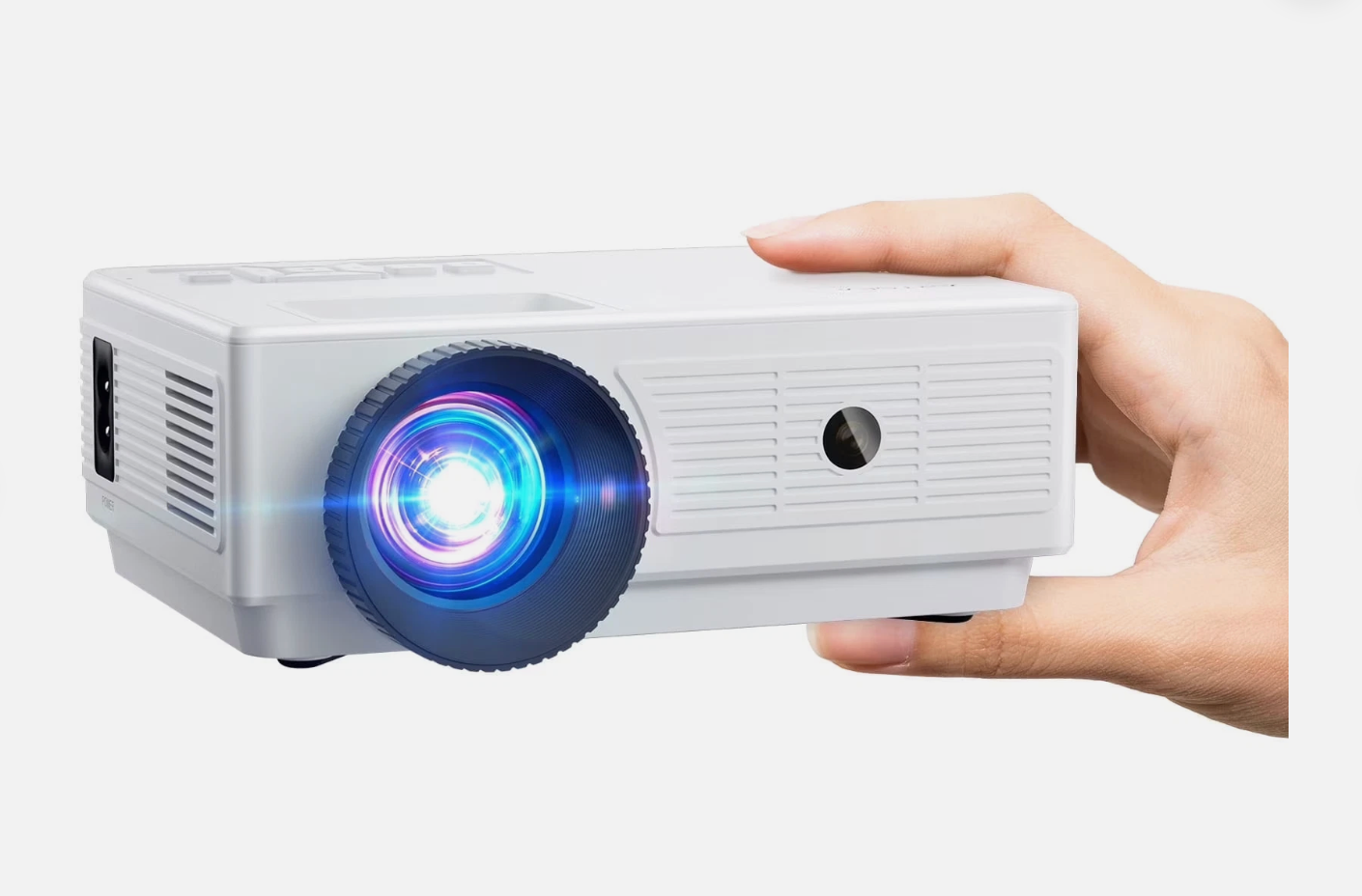 TMY Mini Projector, Upgraded Bluetooth Projector with Screen, 1080P Full HD-image