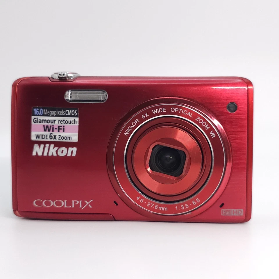 Nikon Coolpix S5200 Red Digital Compact Camera  6x Nikkor Zoom Spares & Repairs - Image 2 of 4