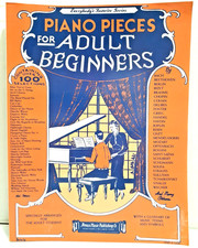 PIANO PIECES FOR ADULT BEGINNERS PB Book - Over 100 Selections