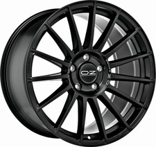 4x Alufelgen OZ SUPERTURISMO DAKAR MATT BLACK+SILVER LETTERING 10x20 ET43 LK5 11
