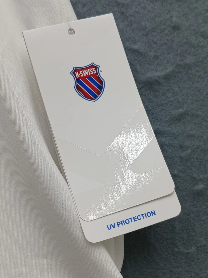 K-Swiss Women XL Skort White Polyester Stretch Tennis Pleated UPF 40 NWT - Image 3 of 4