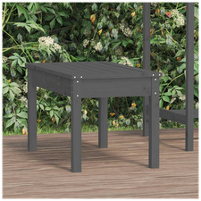 Gartenbank grau Kiefer 80x44x45 cm massiv unbehandeltes Kiefernholz Lattenrost Sitz Terrasse