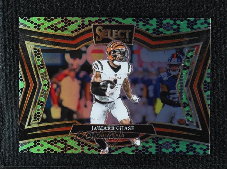 2022 Panini Select Field Level Green & Black Snakeskin Prizm 1/2 Ja'Marr Chase
