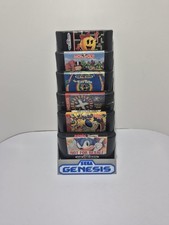 Sega Genesis 6 Cartridge Holder Display Stand, 3D Printed Gray