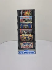 Sega Genesis 6 Cartridge Holder Display Stand, 3D Printed Gray