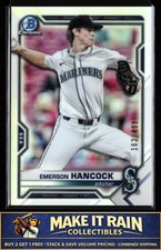 Emerson Hancock 2021 Bowman Chrome Prospects Refractor #BCP-233 #/499 Mariners
