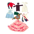 Vintage Barbie Knit Crochet Doll Clothes Lot Handmade Dresses Sweaters 1960s 70s