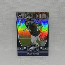 2025 Panini Donruss Champ Is Here Jalen Carter /100 CIH-JCR Super Bowl Gold Foil