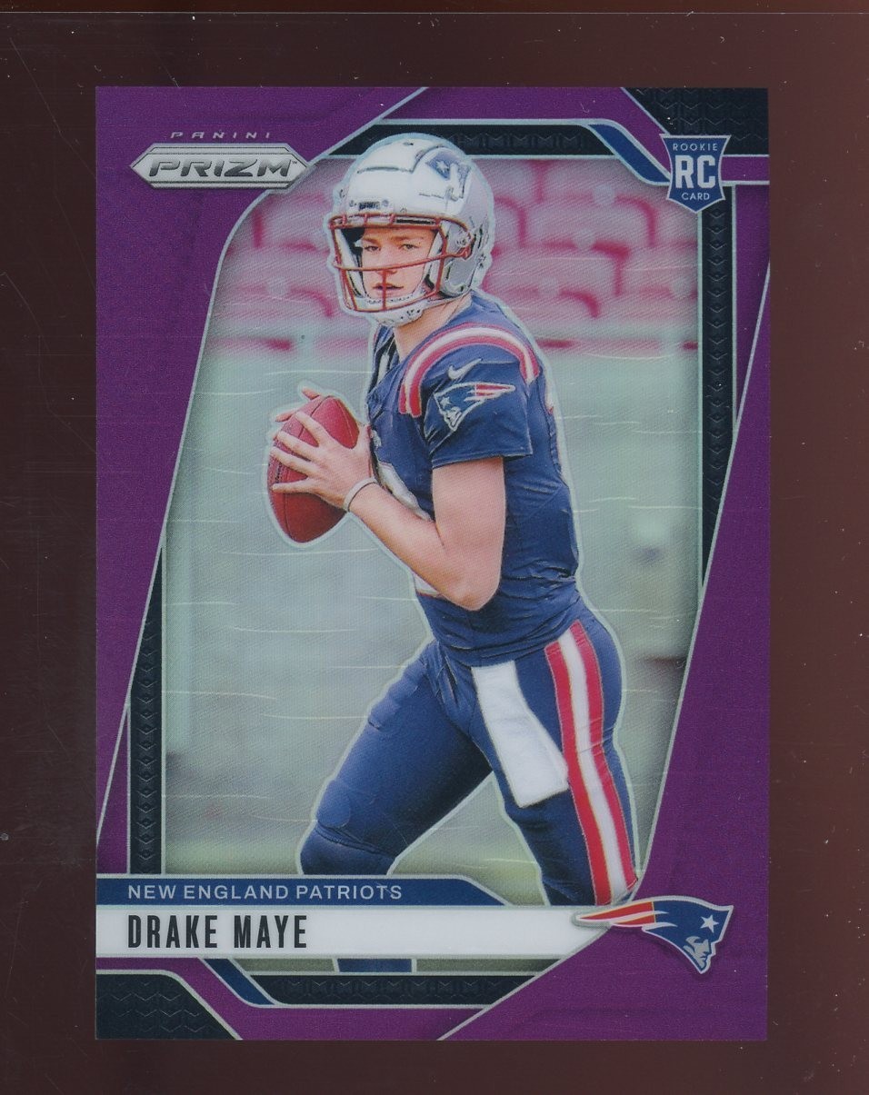 2024 Panini Purple Prizm #329 Drake Maye New England Patriots RC Rookie 122/125