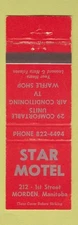 Matchbook Cover - Star Motel Morden MB