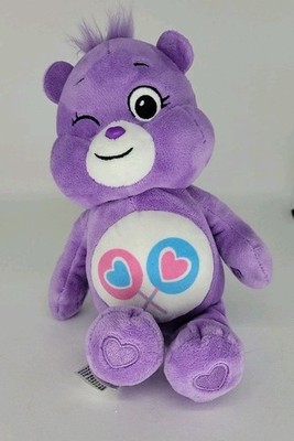 2021 Care Bears Bear Lollipops 9in Plush Basic Fun Purple Bear Wink Unlock Magic