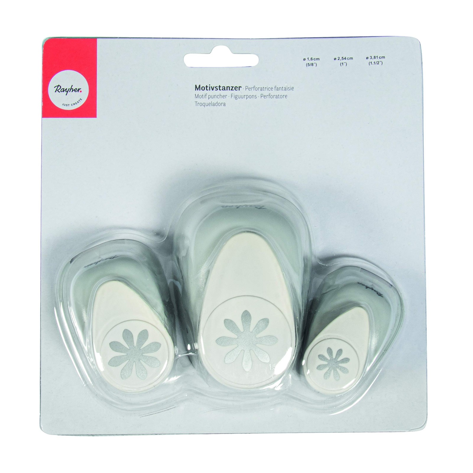Perforatrice fleurs plastique gris avec découpe précise de 1.9 cm