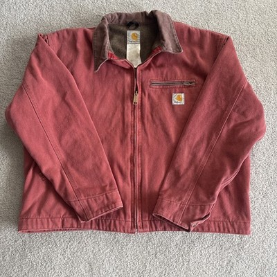 VTG Carhartt Detroit Jacket Women s Med/Reg Rose Rare Color WJ097 VRS READ