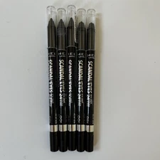 (5) Rimmel Scandaleyes 24hr Waterproof Gel Kohl Kajal Eyeliner Pencil 001-Black