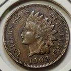 1903 Indian Head Cent - XF - Rim Ding & Minor Discoloration/Obv. - 3 Diamonds!