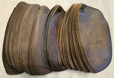75 Pieces 4 x 8 Top Grain Leather Scraps Pieces 2-5 oz Pre Cut BROWN lot