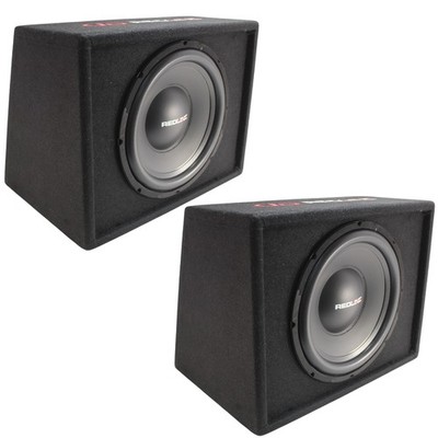 DD Audio 12 Inch 600 Watt Redline Series Loaded Sub Enclosure Two Pack