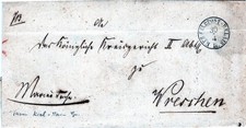 Preu&szlig;. Militaria-Brief "Marine Sache", 1866 , Aktenbegleitbrief