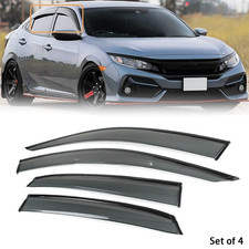 For 2017-2021 Honda Civic Hatchback Fk7 Black Trim Black Window Visor Rain Guard For 2017-2021 Honda Civic Hatchback Fk7 Black Trim Black Window Visor Rain Guard
