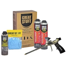 Gaps & Cracks Spray Foam Kit  Includes Great Stuff Foam Gun, Gloves, Cleaner
