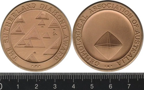 Australia: The Summerland Diamond Award medal Gemmological Association