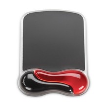 Kensington Duo Gel Mouse Pads: 7-5/8 in. x 9-5/8 in. Black and Red 
