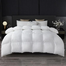 Fluffy Down Alternative Comforter, All Season Duvet Insert Lightweight Bed Co...