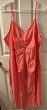 Nine West for Kohl’s Coral Ruched Front Strappy Midi Dress NWT Size X-Large XL