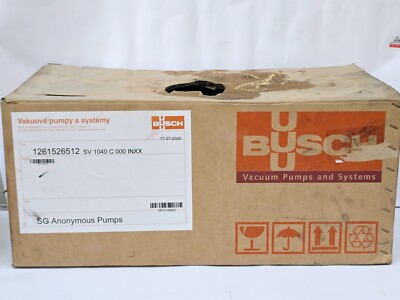Busch SV 1040 C 000 INXX Vacuum Pump (NEW OPEN BOX) | eBay