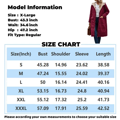 Damen Winter Lange Mäntel Trendy Jacke Sherpa Fleece Gefüttert Daunenmantel - Bild 13 von 97
