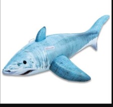 Image of Bestway Large Inflatable Shark Pool beach Toy, holiday swimming float