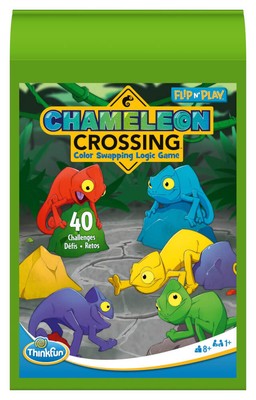 ThinkFun 76577 - Flip N' Chamäleon Crossing - das Reise-Logikspiel, für Kinder