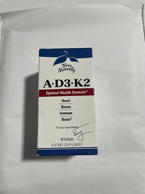 Terry Naturally A D3 K2 60 Softgels EXP 12/24