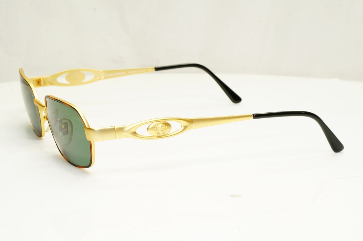 希少 VERSACE sunglasses clear ゴールド vintage Versace 1990s Yellow Sunglasses – Vintage by Misty