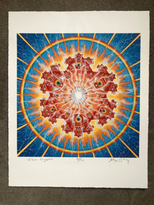 Signed Alex Grey Giclée Print - ''Vision Crystal'' (2005), Limited Edition - RARE 