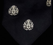 Vintage Necktie, 1960's POLYESTER TIE, Chadwick By Wembley Blue  Silver Crest