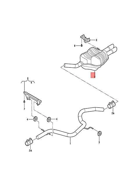Genuine VW Jetta syncro Vento 162 163 Rear Silencer 5C6253609D | eBay