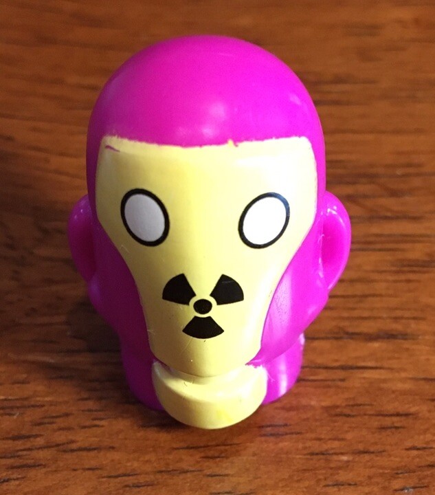 Crazy Bones Gogo TOPPS URBAN TOYS PAINTED #12 NUCLOS Rare Red