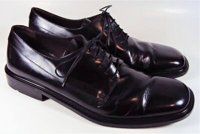 NEW SALVATORE FERRAGAMO men\'s patent lace up debry shoes in black Salvatore Ferragamo Men main image 4