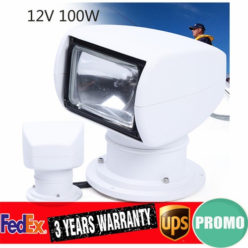 100W Boat Search Light Remote Control LED Marine Spotlight 360 Rotate 2500LM 12V - Picture 22 of 23
