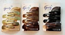 CHOICE OF COLOR- Goody 6 Snap Clips 76745 Matches Hair Color-NEW