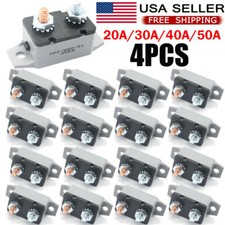4x 20-50A AMP 12V Circuit Breaker Stud Type Shortstop Fuse Manual Reset