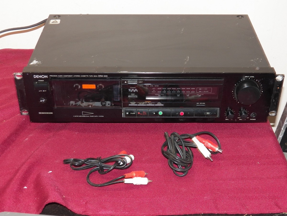 Vintage Denon DRM-500 Dolby HX Pro Stereo Cassette Tape Deck +
