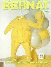 Bernat 1276-717 BABIES CARRIAGE SET Single Pattern Knitting Pattern Leaflet