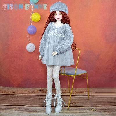 SISON BENNE 1/3 BJD Puppe 56cm Ball Joint Mädchen Geschenk Gesicht Make-up Dolls