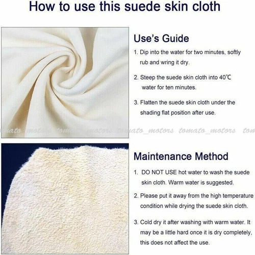 Chamois Cloth For Car Drying Towel Shammy Towel Natural 60X90CM - Picture 8 of 17