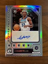 Leonard Miller 2023-24 Donruss Optic Rookie Signature Series Auto Silver PrizmRC