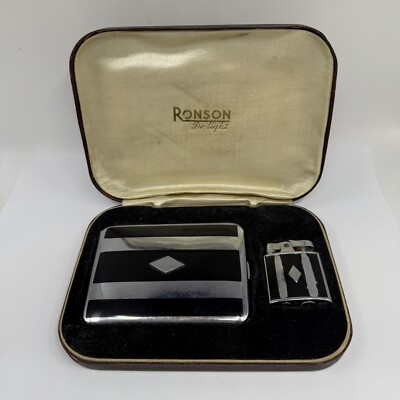 Vintage Ronson Standard lighter and Cigarette case was first produced in 1927.
