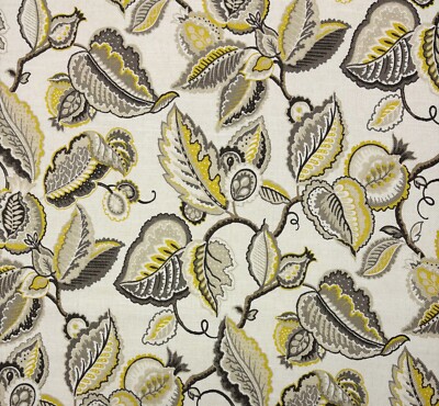 WAVERLY BROMPTON AMBER BROWN LARGE FLORAL VINE MULTIPURPOSE FABRIC 5 YARDS 54''W